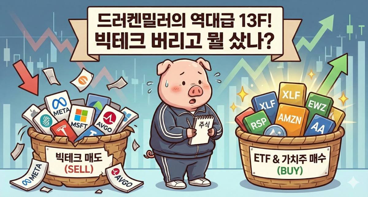 빅테크 떠나 '실물 경제'로? 드러켄밀러의 충격적인 포트폴리오 변화